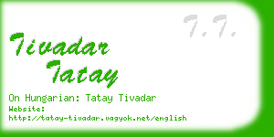 tivadar tatay business card